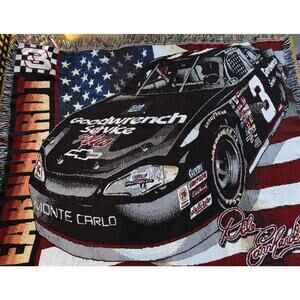 Vintage Dale Earnhardt #3 Goodwrench Throw Blanket Nascar Northwest Co USA Made